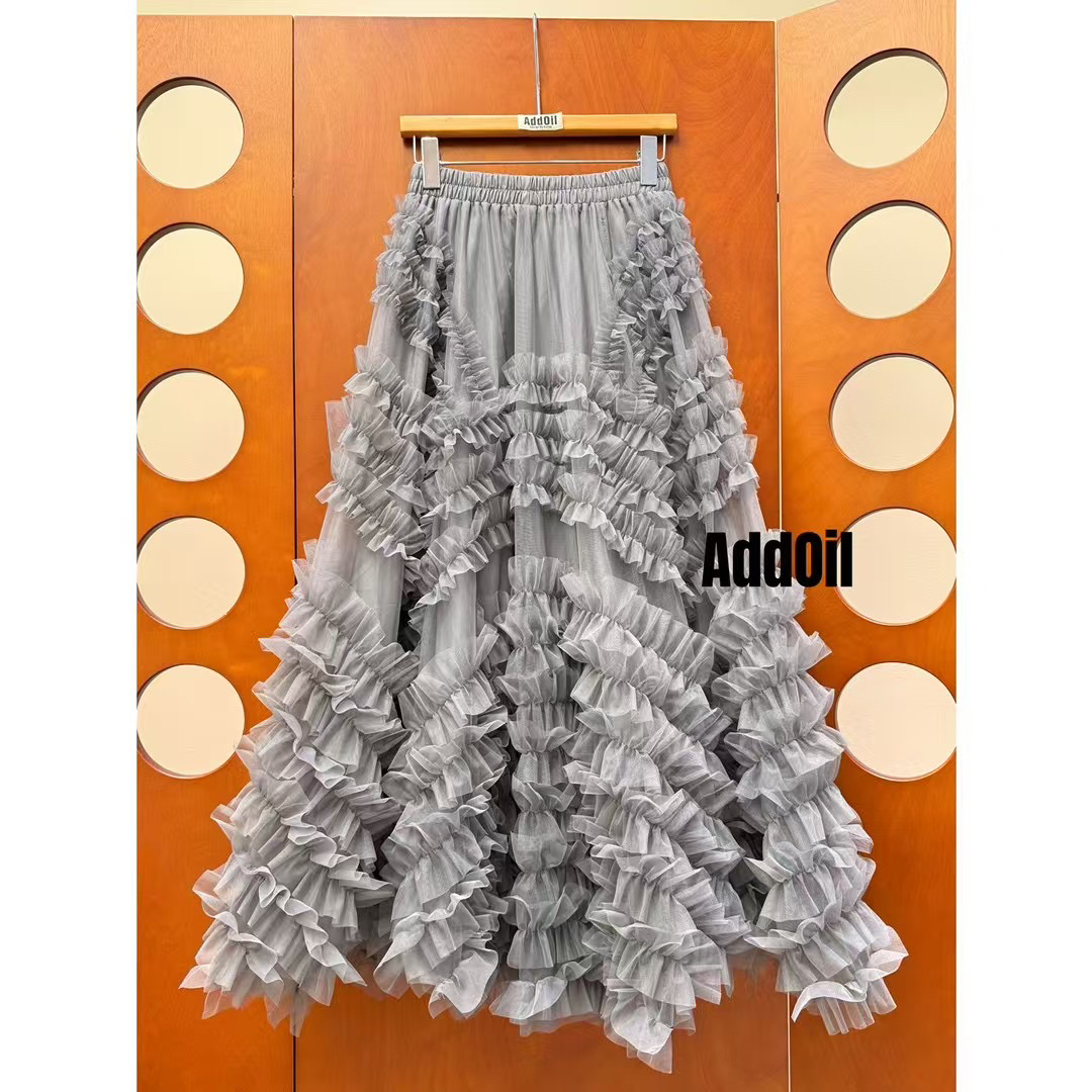 【茉醺】没比它更仙纱裙荷叶边半身裙用料超重工蓬蓬蛋糕纱裙女