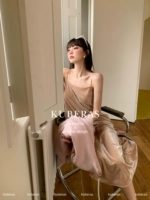 Ретро элегантная длинная юбка, бархатное платье, изысканный стиль, свободный крой