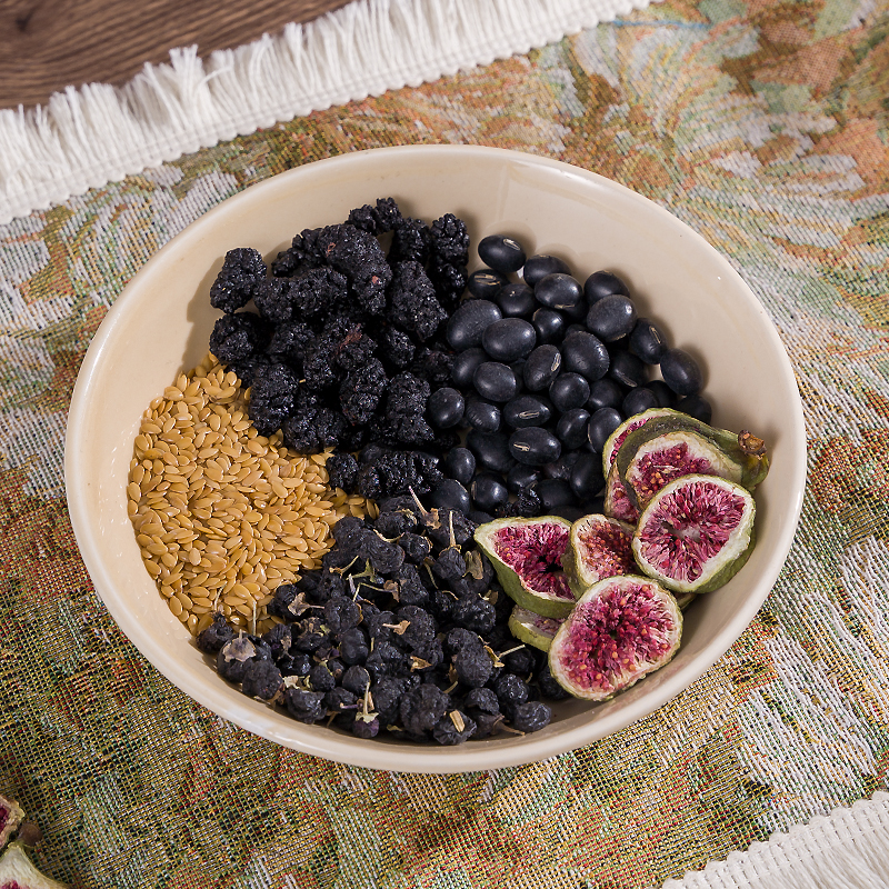种子循环养雌茶亚麻籽无花果茶黄体酮茶桑葚黑枸杞养生茶包补雌茶
