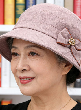 中老年妈妈春秋洋气渔夫帽送礼