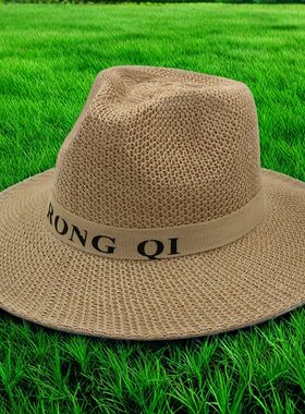 夏季男士草帽户外沙滩遮阳帽