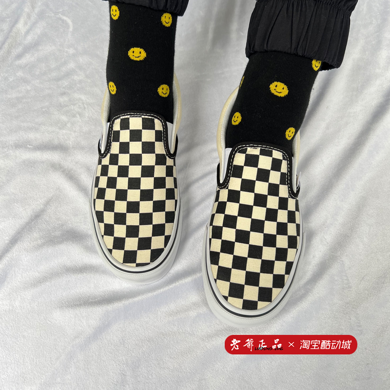 Vans Slip on黑白棋盘格一脚蹬男女鞋情侣休闲帆布鞋VN000EYEBWW-封面