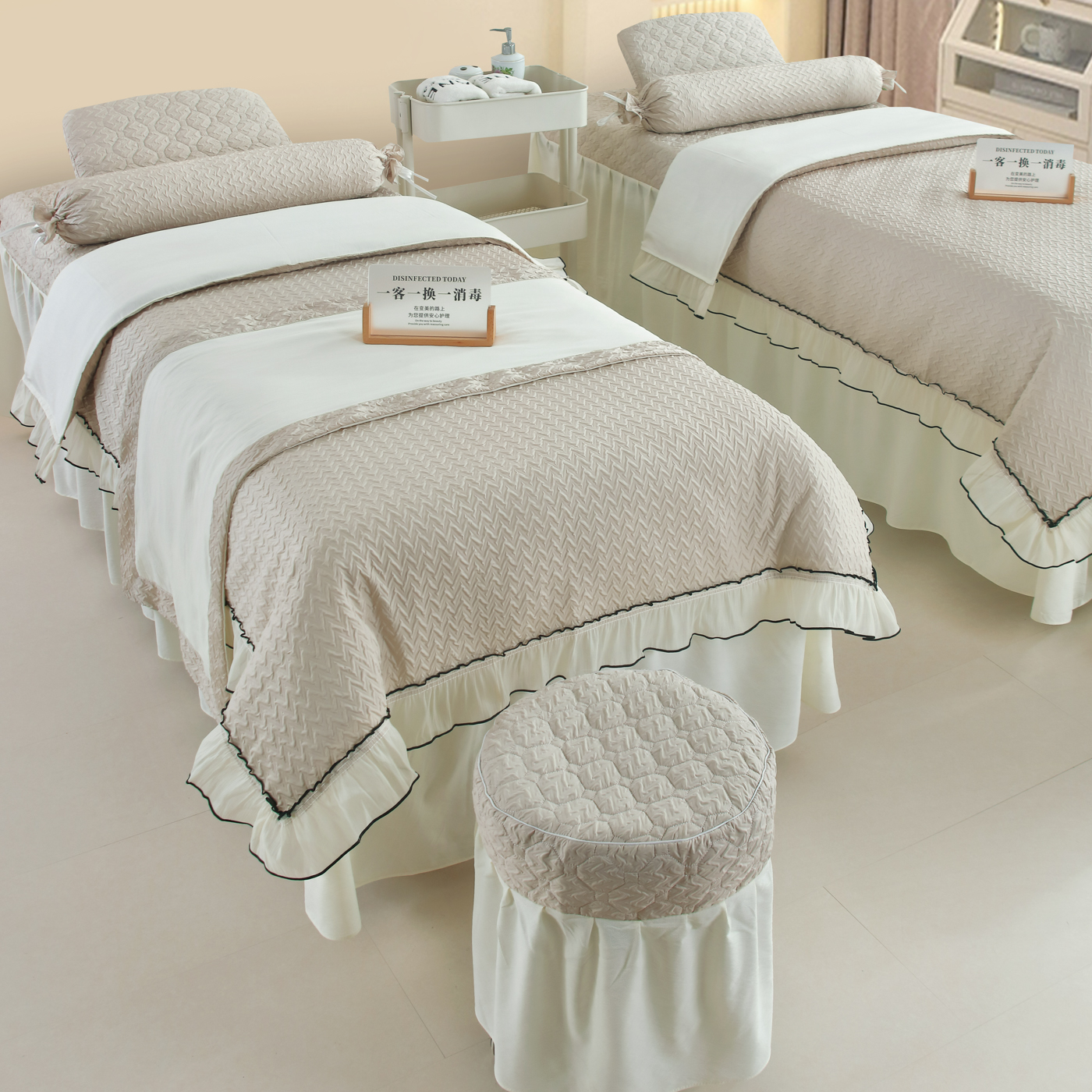 抗皱型面料美容床罩四件套