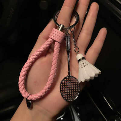 羽毛球钥匙扣创意小礼品运动钥匙链挂件饰品钥匙绳定制包邮