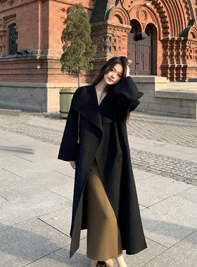 Middletone 私藏大衣 经典大翻领高级气质感t*teme双面呢大衣