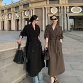 显瘦大衣 高级垂顺感廓形风衣女翻领长款 Middletone 爱丁堡风衣