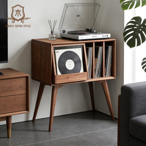 实木夜空黑胶唱片收纳展示架