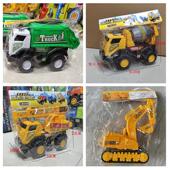 大号挖掘机玩具工程车儿童滑行吊车搅拌机翻斗汽车城市环卫模型