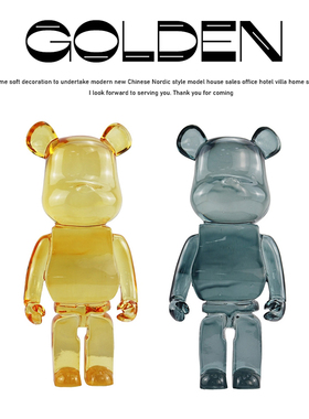 树脂泰迪熊卡通公仔暴力熊摆件样板间客厅儿童房卧室家居软装饰品