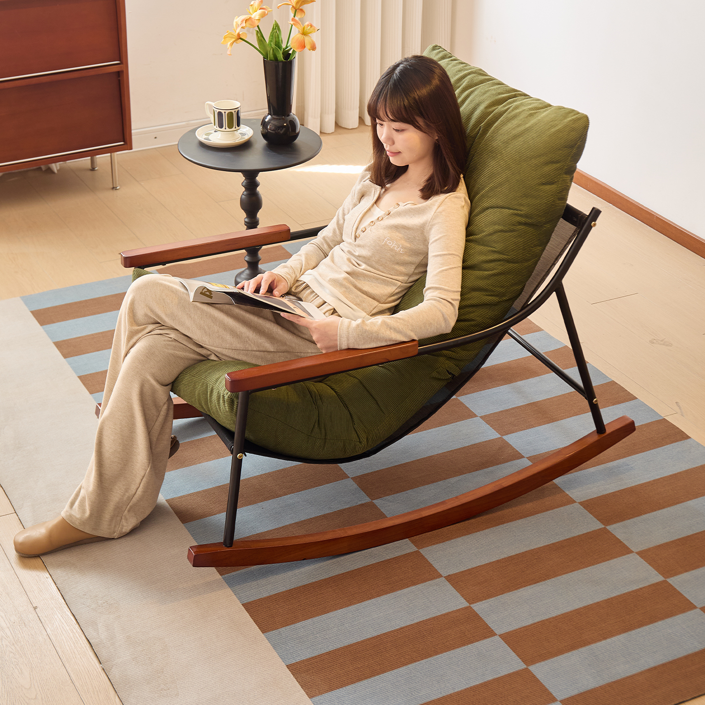 家用摇椅客厅久坐懒人躺椅卧室逍遥椅可睡单人摇摇椅阳台休闲椅子