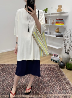 MKDesign 夏季新品 轻薄宽松休闲阔版羊毛大T恤