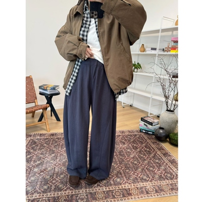 MKDesign秋季新品必入好版型松紧腰宽松香蕉显瘦百搭运动休闲长裤