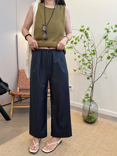 休闲MKDesign九分裤系绳