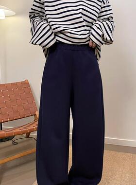 MKDesign 2024秋季新品 显瘦松紧腰加厚太空棉镰刀香蕉休闲运动裤