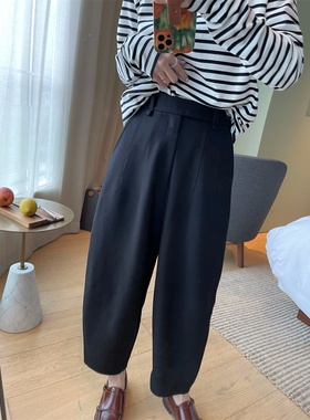 MK Design 秋冬新品 进店必入百搭好版型香蕉裤哈伦宽松9分西装裤