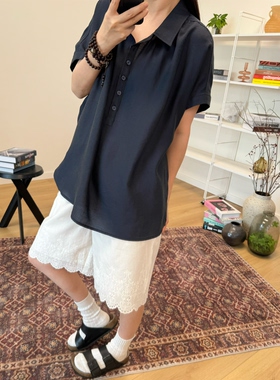 MKDesign 夏季新品 学院风轻薄显瘦微透感POLO领T恤小衫