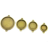 DIY Ювелирные украшения аксессуарный материал Прямая продажа Zakka ручной работы Gemstone/Avatar Bottom Tawing Double Having Round Base
