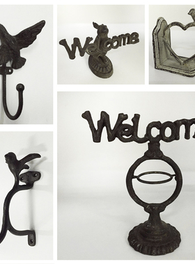 复古铸铁烛台软装摆件特惠