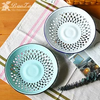 Баозакка ежедневная единая эмалевая дренажная канализация, фрукты для мытья кухни и фруктовые фильтрационные поддоны гостиная