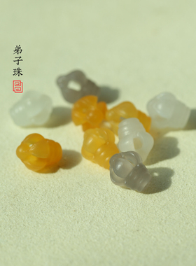 天然和田玉/缅黄 弟子珠 配饰