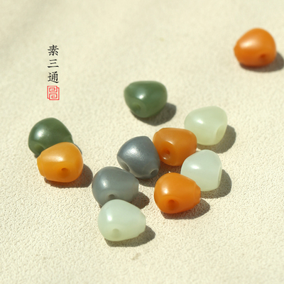 和田玉小尺寸三通文玩配饰