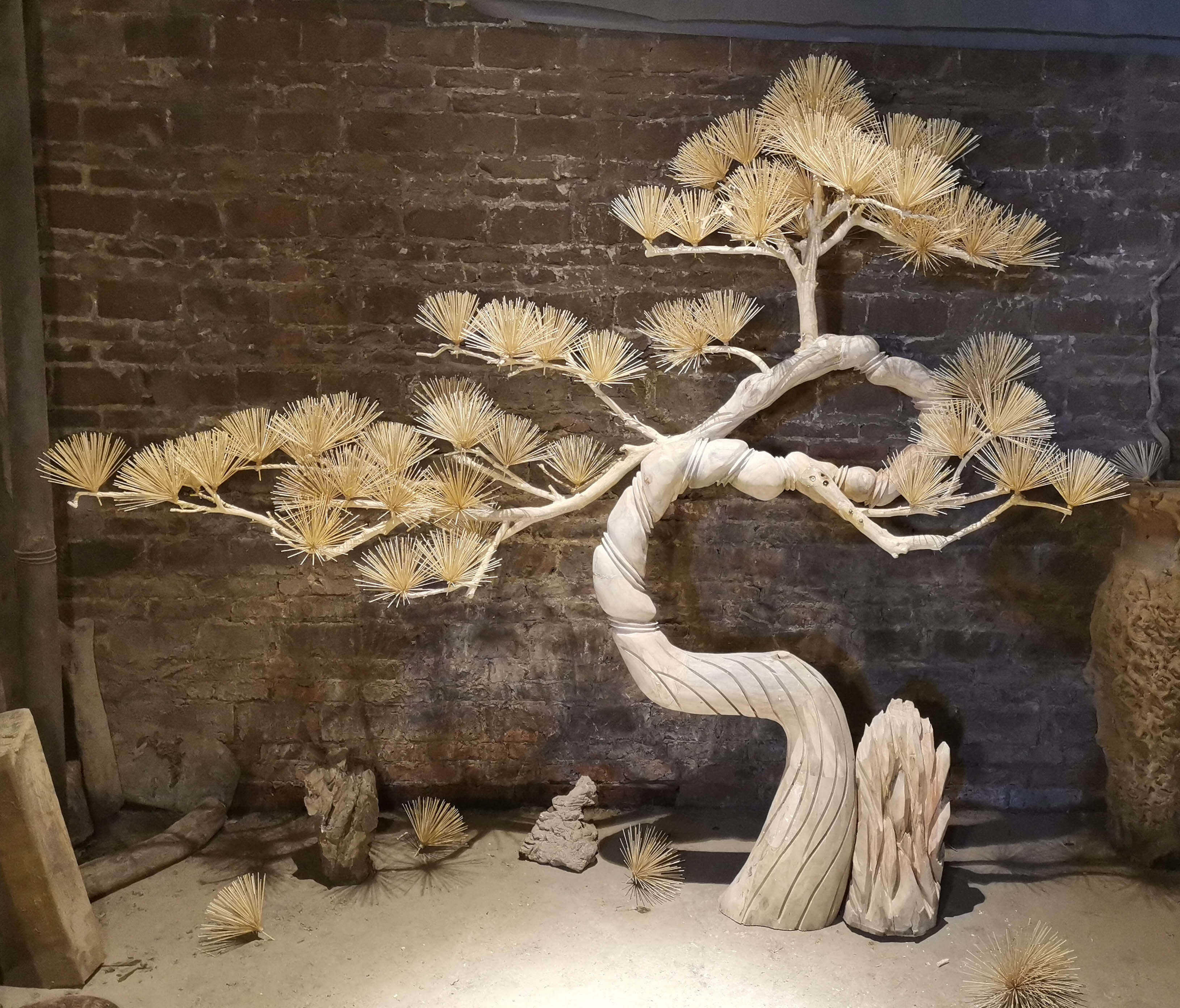 松树新中式大型仿真迎客松摆件