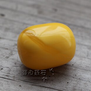 『系石』DIY散珠 好品相鸡油黄老蜜蜡桶珠124-6蜜蜡散珠包邮