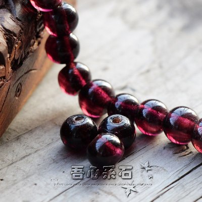 系石苑品相好魅惑葡萄紫12mm散珠