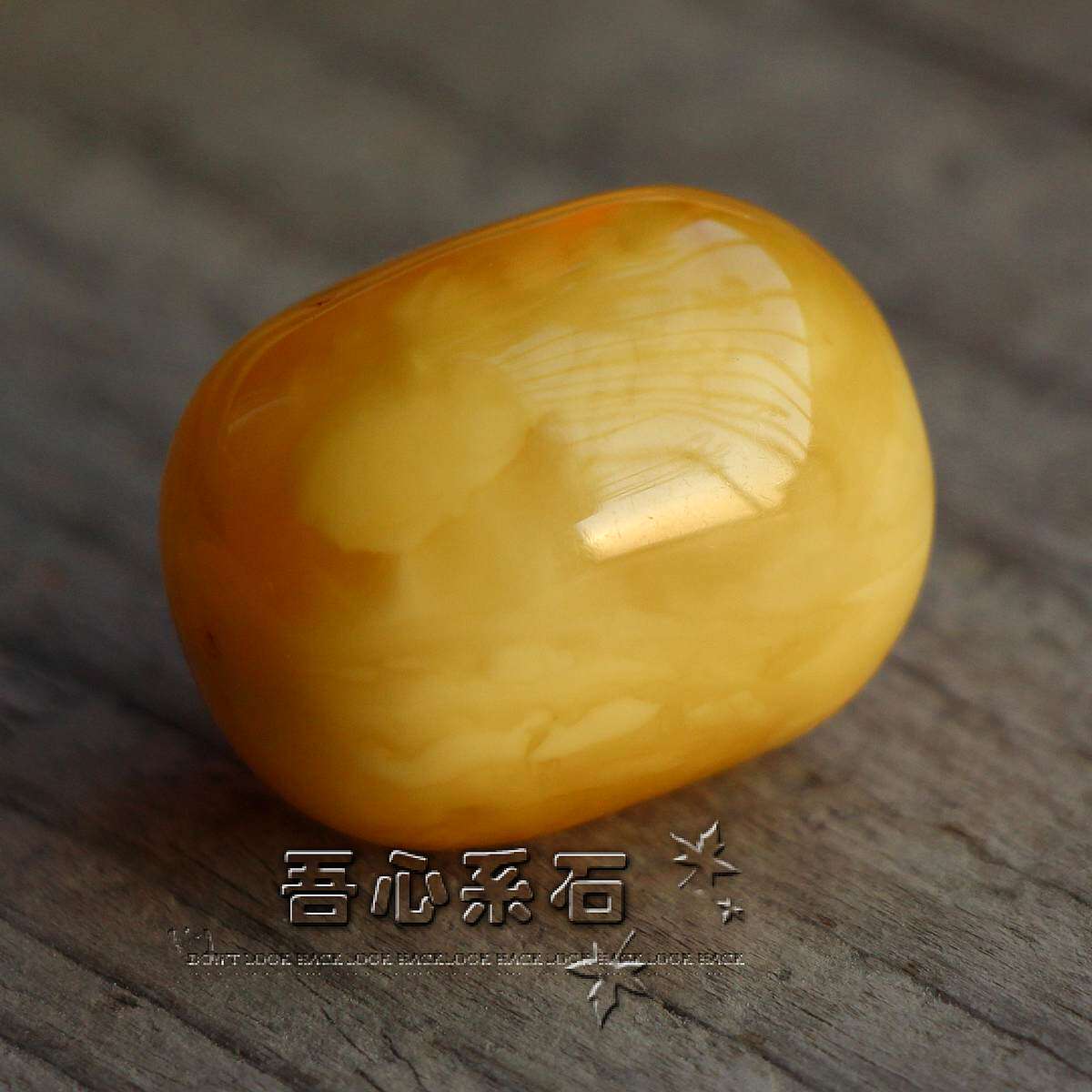 『系石』DIY饰品配件 好品相鸡油黄老蜜蜡桶珠124-9蜜蜡散珠单珠