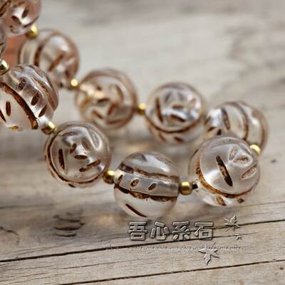 系石diy散珠配件森林老白