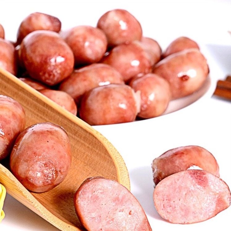 一口肠台式热狗肠火山石原味烤肠爆爆2kg约105粒脆骨肉肠商用