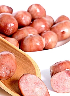 一口肠台式热狗肠火山石原味烤肠爆爆2kg约105粒脆骨肉肠商用