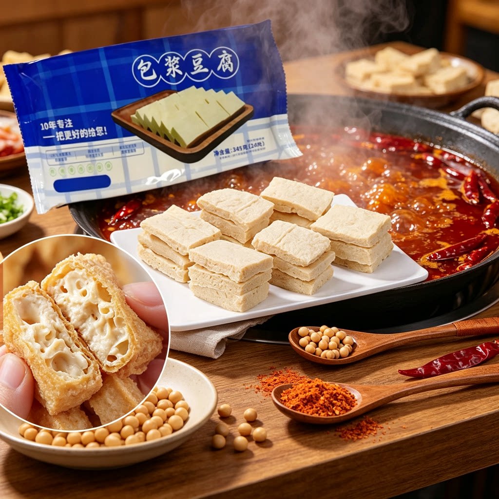 冷冻包浆豆腐特产烧烤商用网红美食小吃臭爆浆袋装免泡包浆豆腐