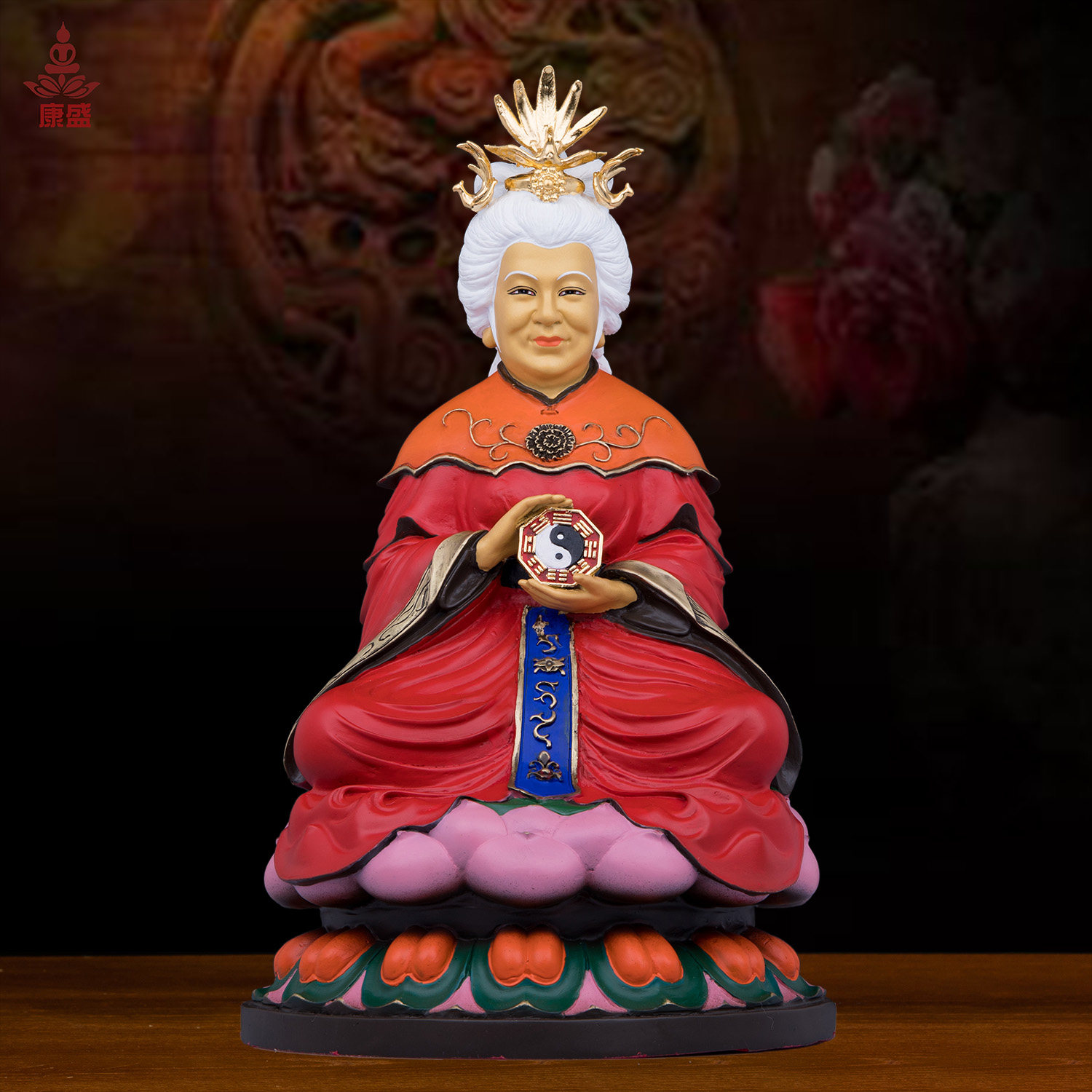 纯铜无生老母神像客厅工艺品摆件