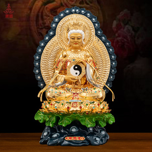 纯铜鎏金无生老母神像道无极老母骊山老母像居家客厅桌面工艺摆件
