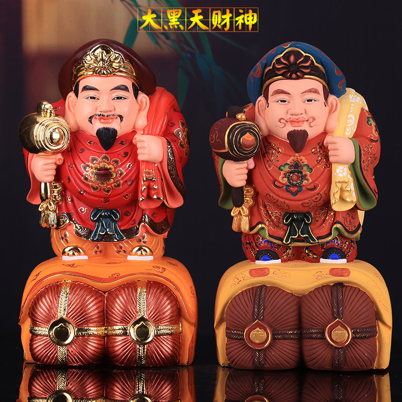 大黑天财神像 密宗本主单面日本财神大黑天财神佛像 供奉招财摆件