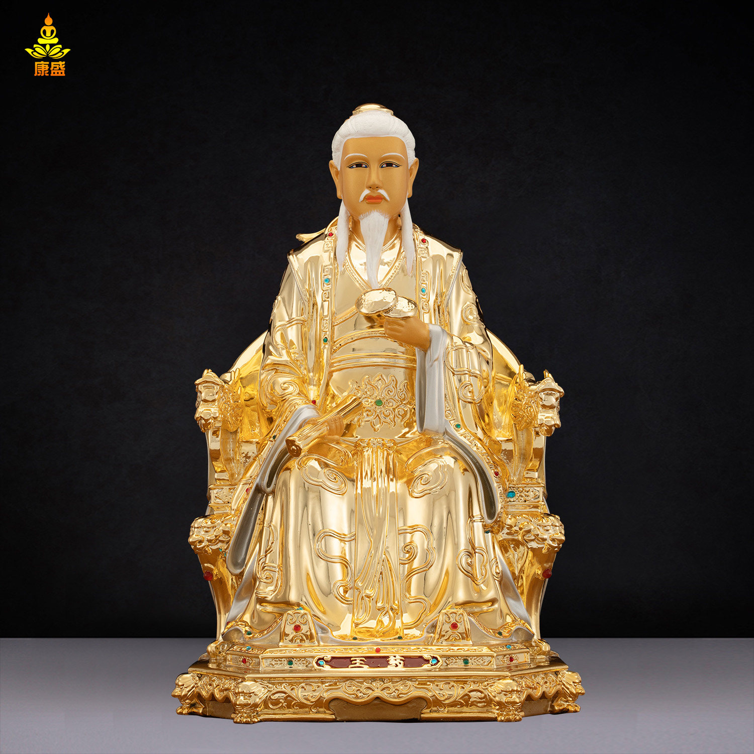 纯铜药王菩萨神像药王爷华佗佛像佛堂客厅工艺品摆件