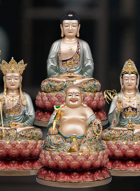 康盛铜制观音佛祖地藏王菩萨摆件