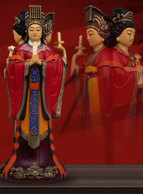 康盛纯铜三面妈祖铜神像