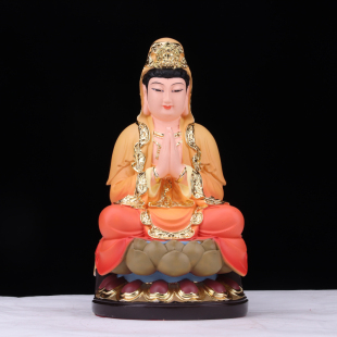 合手观音 合掌观音菩萨佛像 树脂彩绘观音大士 慈航真人佛像摆件