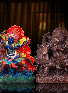 吉祥纯铜彩绘财富女神密宗佛像