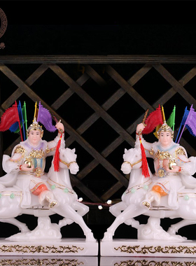 汉白玉骑马报马将军黄小跑