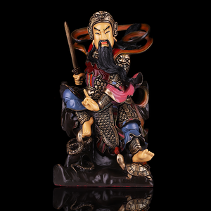 玄武祖师爷纯铜彩绘供奉道家神像