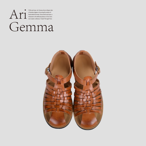 Ari Gemma｜提琴手·手工质感经典复古高级感编织镂空罗马凉鞋