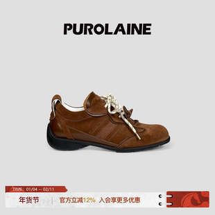 PUROLAINE 朴羚「Back系列」配色经典增高系带美式复古德训休闲鞋