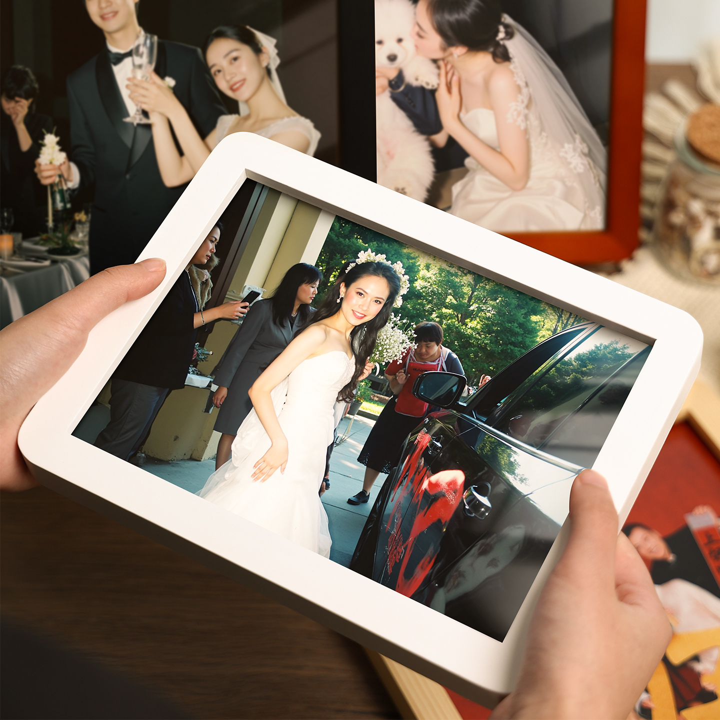 拍立得婚纱照片定制复古空框