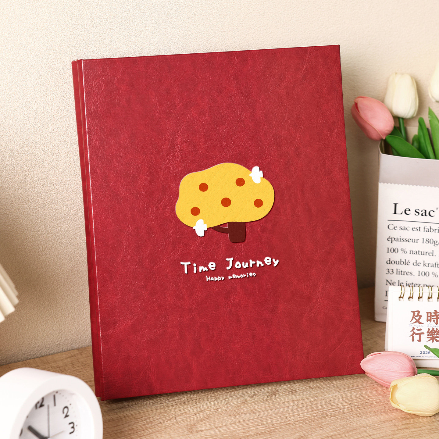 皮质覆膜相册本纪念册大容量自粘式影集家庭旅行照片书拍立得相簿