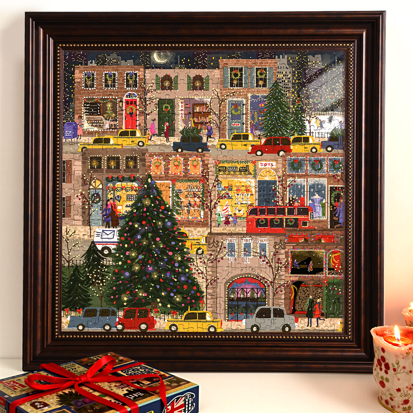 冬灯拼图相框圣诞节日礼物diy