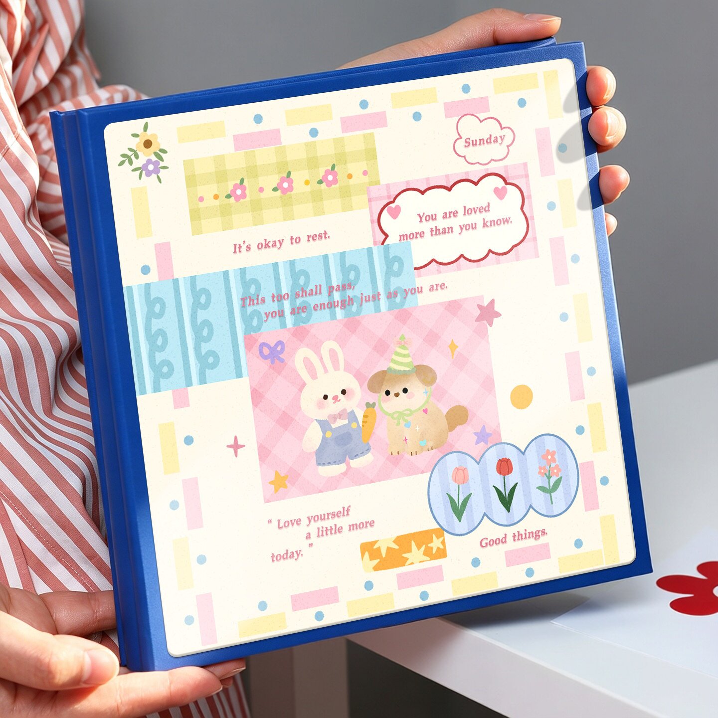 diy覆膜自粘式相册本情侣恋爱纪念册345寸大容量照片收纳相簿影集