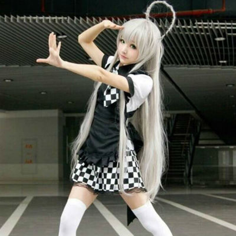 cosplay少女lolita女仆装潜行吧奈亚子黑白格子cos学生制服女套装